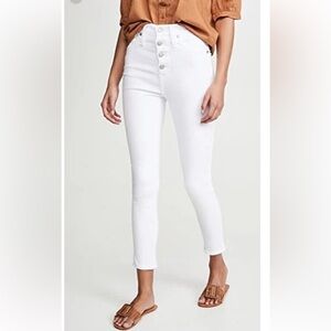 NWOT Madewell Women's 10’ High Rise Skinny Crop White Jeans